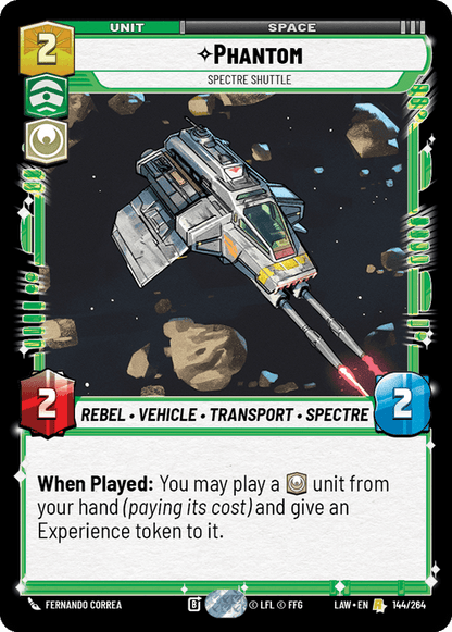 Phantom - Spectre Shuttle (LAW) Rare Fantasy Flight Games Standard Non-Foil