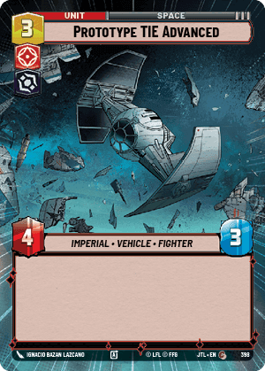 Prototype TIE Advanced (LAW) Common Fantasy Flight Games Hyperspace Non-Foil