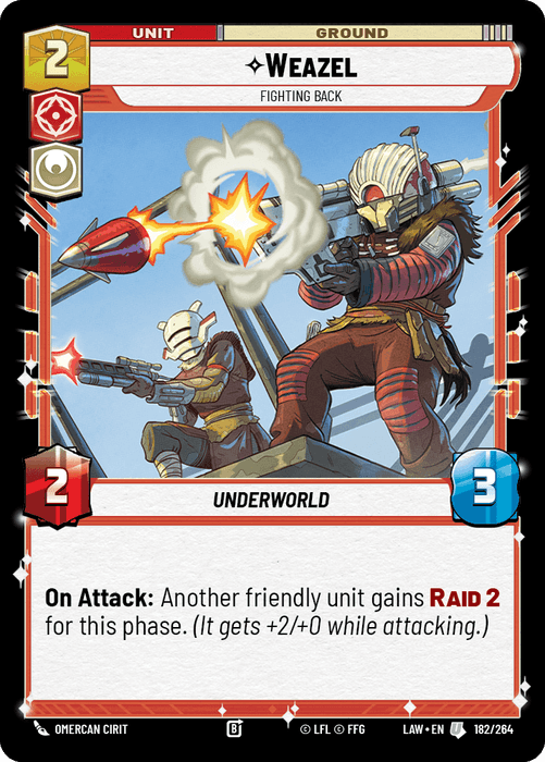 Weazel - Fighting Back (LAW) Uncommon Fantasy Flight Games Standard Non-Foil