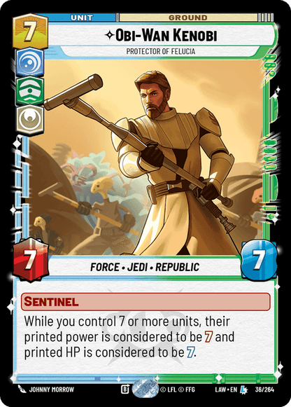Obi-Wan Kenobi - Protector of Felucia (LAW) Legendary Fantasy Flight Games Standard Non-Foil