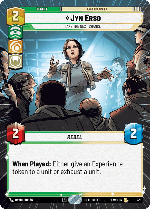 Jyn Erso - Take the Next Chance (LAW) Rare Fantasy Flight Games Hyperspace Non-Foil