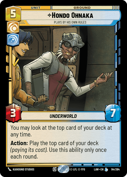 Hondo Ohnaka - Plays By His Own Rules (LAW) Legendary Fantasy Flight Games Standard Non-Foil