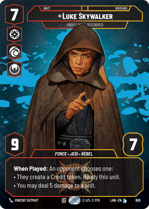 Luke Skywalker - Profit or Be Destroyed (LAW) Legendary Fantasy Flight Games Prestige Non-Foil