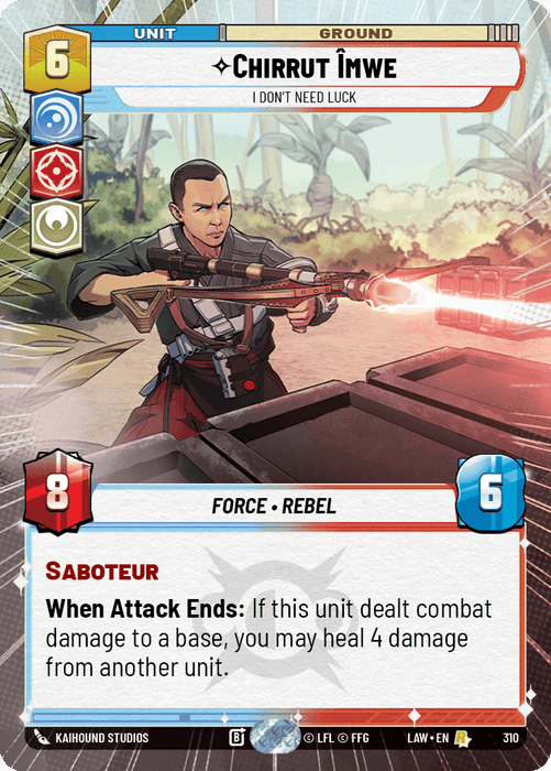 Chirrut Îmwe - I Don't Need Luck (LAW) Rare Fantasy Flight Games Hyperspace Non-Foil