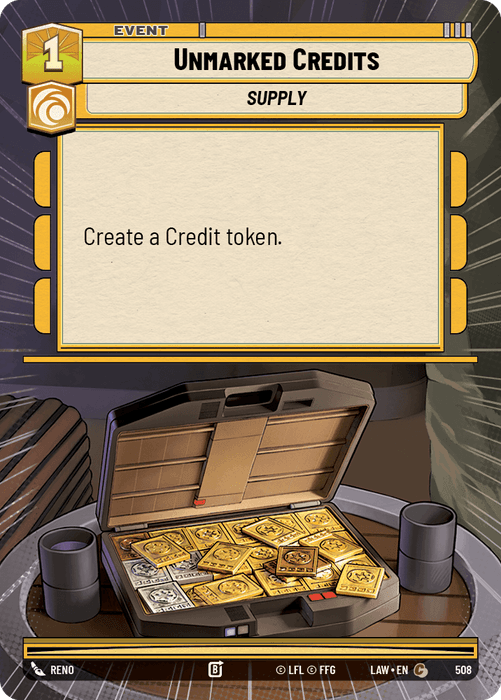 Unmarked Credits (LAW) Common Fantasy Flight Games Hyperspace Non-Foil