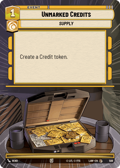 Unmarked Credits (LAW) Common Fantasy Flight Games Hyperspace Non-Foil