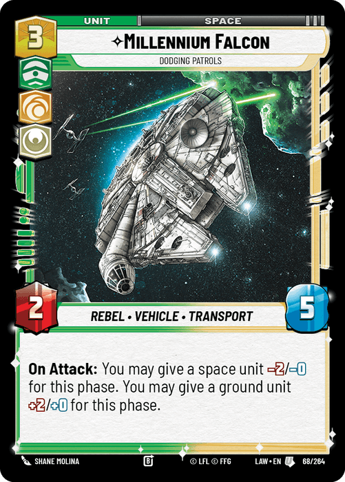 Millennium Falcon - Dodging Patrols (LAW) Uncommon Fantasy Flight Games Standard Non-Foil