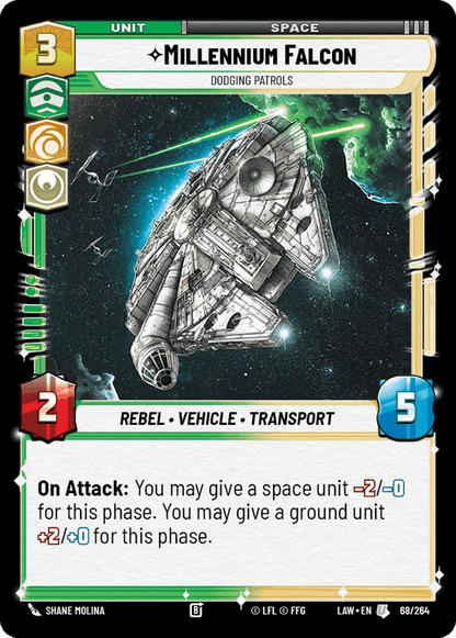Millennium Falcon - Dodging Patrols (LAW) Uncommon Fantasy Flight Games Standard Non-Foil
