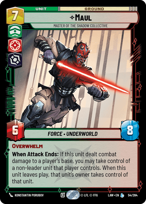 Maul - Master of the Shadow Collective (LAW) Legendary Fantasy Flight Games Standard Non-Foil