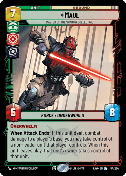 Maul - Master of the Shadow Collective (LAW) Legendary Fantasy Flight Games Standard Non-Foil