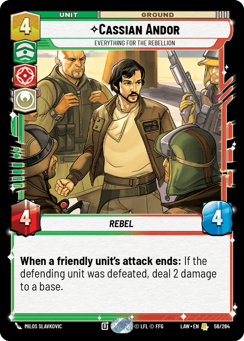 Cassian Andor - Everything For the Rebellion (LAW) Rare Fantasy Flight Games Standard Non-Foil
