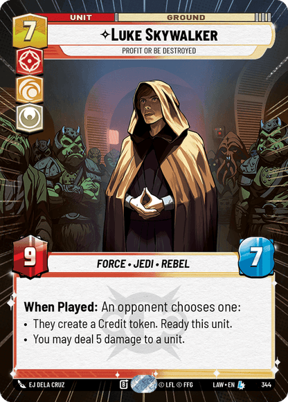 Luke Skywalker - Profit or Be Destroyed (LAW) Legendary Fantasy Flight Games Hyperspace Non-Foil