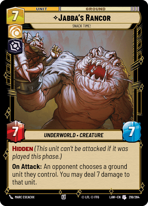 Jabba's Rancor - Snack Time! (LAW) Uncommon Fantasy Flight Games Standard Non-Foil