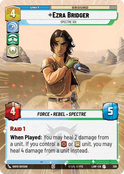 Ezra Bridger - Spectre Six (LAW) Uncommon Fantasy Flight Games Hyperspace Non-Foil