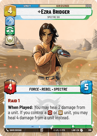 Ezra Bridger - Spectre Six (LAW) Uncommon Fantasy Flight Games Hyperspace Non-Foil