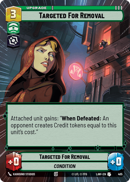 Targeted For Removal (LAW) Uncommon Fantasy Flight Games Hyperspace Non-Foil