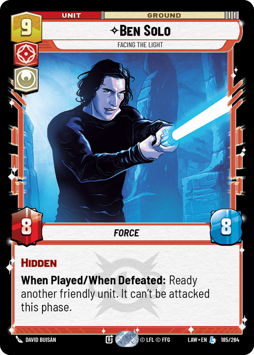 Ben Solo - Facing the Light (LAW) Legendary Fantasy Flight Games Standard Non-Foil
