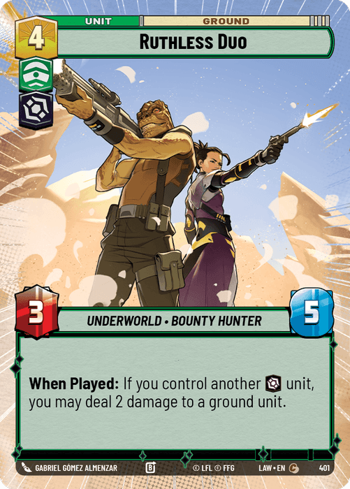 Ruthless Duo (LAW) Common Fantasy Flight Games Hyperspace Non-Foil