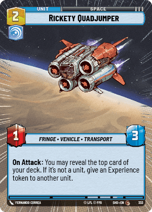 Rickety Quadjumper (LAW) Common Fantasy Flight Games Hyperspace Non-Foil