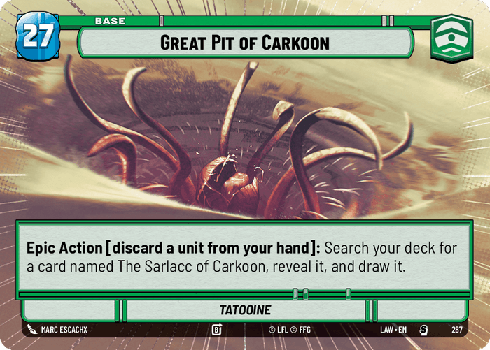 Great Pit of Carkoon (LAW) Starter Fantasy Flight Games Hyperspace Non-Foil