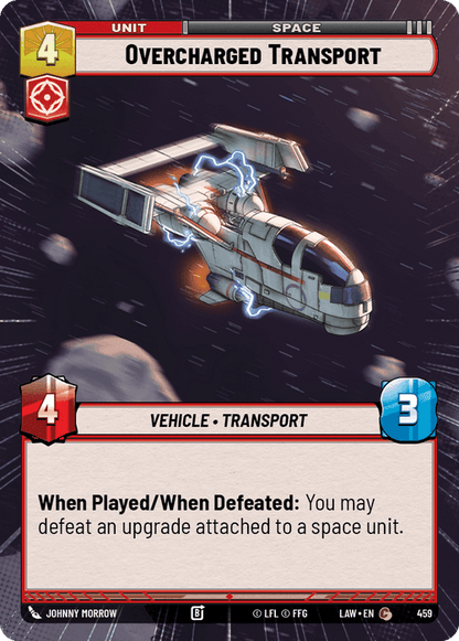 Overcharged Transport (LAW) Common Fantasy Flight Games Hyperspace Non-Foil