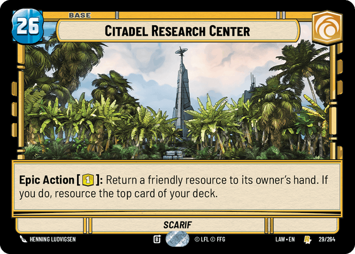 Citadel Research Center (LAW) Rare Fantasy Flight Games Standard Non-Foil