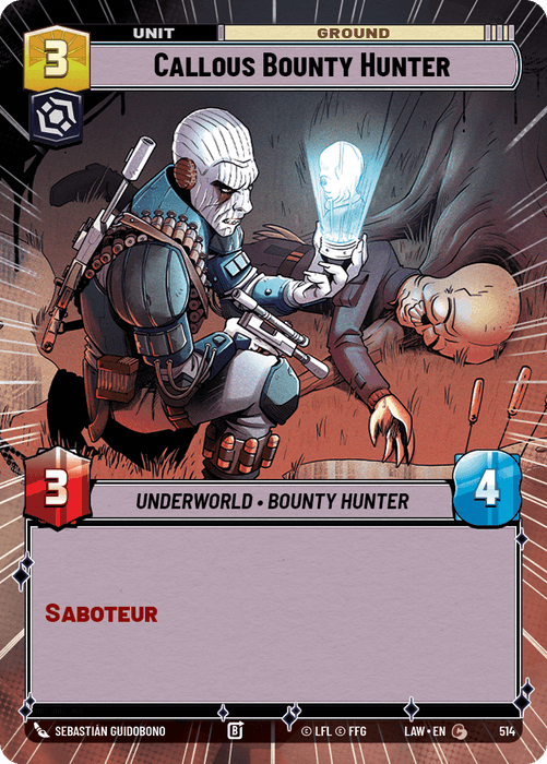 Callous Bounty Hunter (LAW) Common Fantasy Flight Games Hyperspace Non-Foil