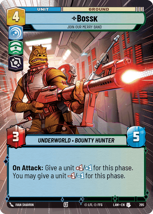 Bossk - Join Our Merry Band (LAW) Uncommon Fantasy Flight Games Hyperspace Non-Foil