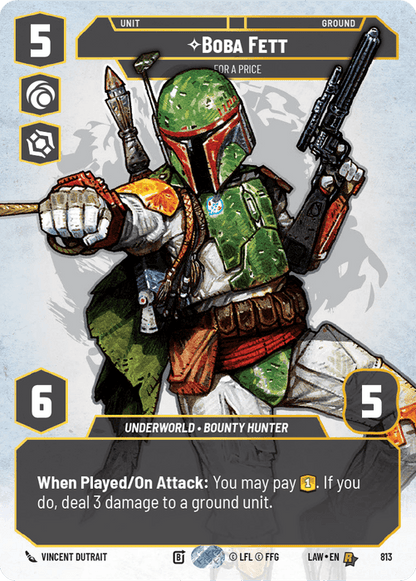 Boba Fett - For a Price (LAW) Rare Fantasy Flight Games Prestige Non-Foil
