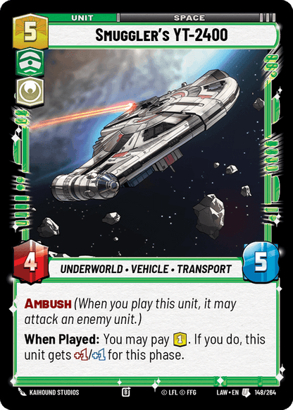 Smuggler's YT-2400 (LAW) Uncommon Fantasy Flight Games Standard Non-Foil