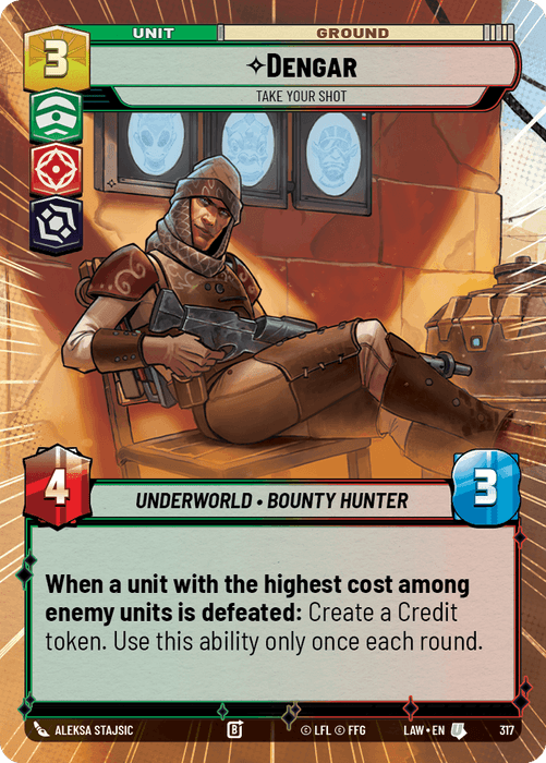 Dengar - Take Your Shot (LAW) Uncommon Fantasy Flight Games Hyperspace Non-Foil
