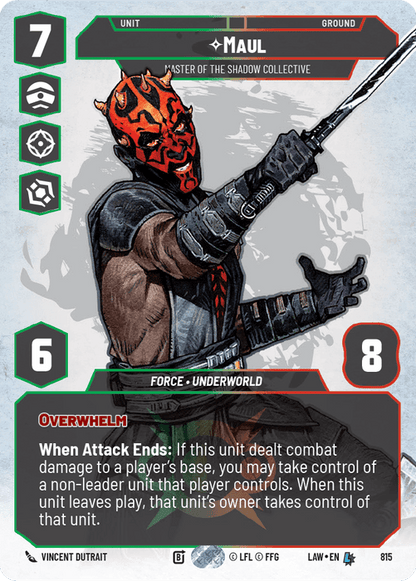 Maul - Master of the Shadow Collective (LAW) Legendary Fantasy Flight Games Prestige Non-Foil