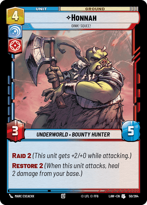 Honnah - OINK! SQUEE! (LAW) Uncommon Fantasy Flight Games Standard Non-Foil