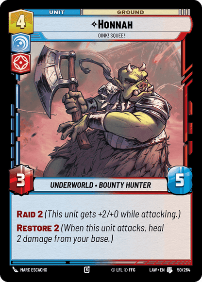 Honnah - OINK! SQUEE! (LAW) Uncommon Fantasy Flight Games Standard Non-Foil