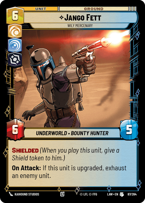 Jango Fett - Wily Mercenary (LAW) Uncommon Fantasy Flight Games Standard Non-Foil