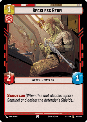 Reckless Rebel (SEC) Common Fantasy Flight Games Standard Non-Foil