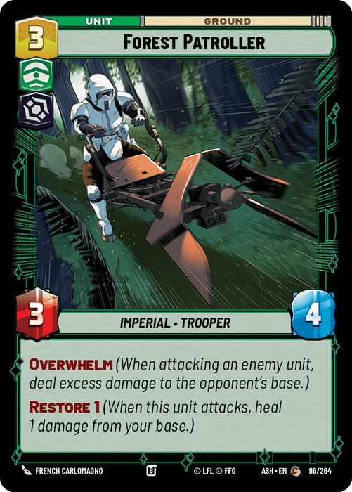 Forest Patroller (ASH) Common Star Wars Unlimited Fantasy Flight Games Standard Non-Foil