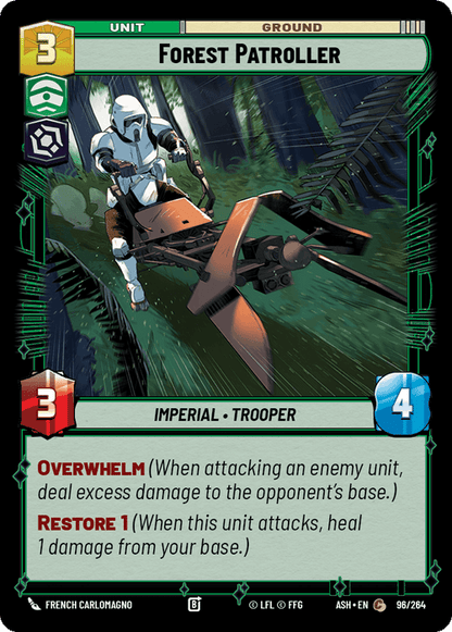 Forest Patroller (ASH) Common Star Wars Unlimited Fantasy Flight Games Standard Non-Foil