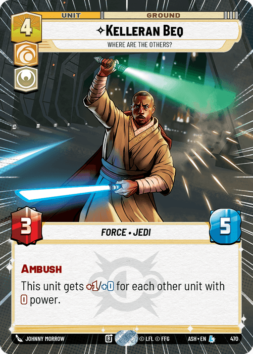 Kelleran Beq - Where are the Others? (ASH) Legendary Star Wars Unlimited Fantasy Flight Games Hyperspace Non-Foil