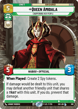Queen Amidala - Championing Her People (SEC) Legendary Fantasy Flight Games