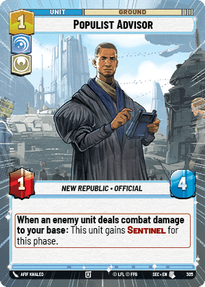 Populist Advisor (SEC) Uncommon Fantasy Flight Games