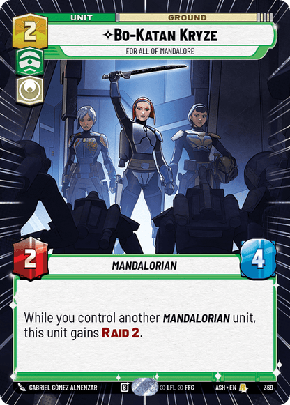 Bo-Katan Kryze - For All of Mandalore (ASH) Rare Star Wars Unlimited Fantasy Flight Games Hyperspace Non-Foil