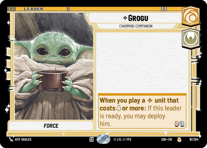 Grogu - Charming Companion (ASH) Rare Star Wars Unlimited Fantasy Flight Games Standard Non-Foil