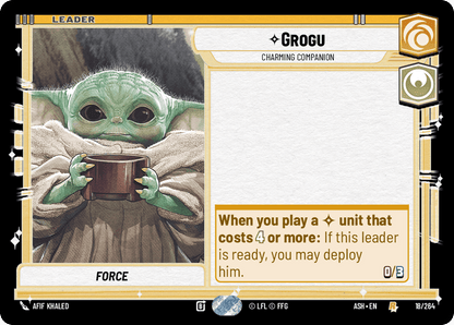 Grogu - Charming Companion (ASH) Rare Star Wars Unlimited Fantasy Flight Games Standard Non-Foil