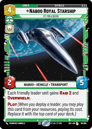 Naboo Royal Starship - Fit For A Queen (SEC) Rare Fantasy Flight Games Standard Non-Foil