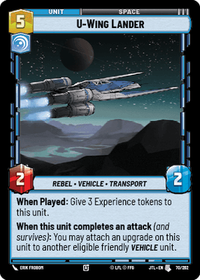 U-Wing Lander (JTL) Uncommon Fantasy Flight Games Standard Non-Foil