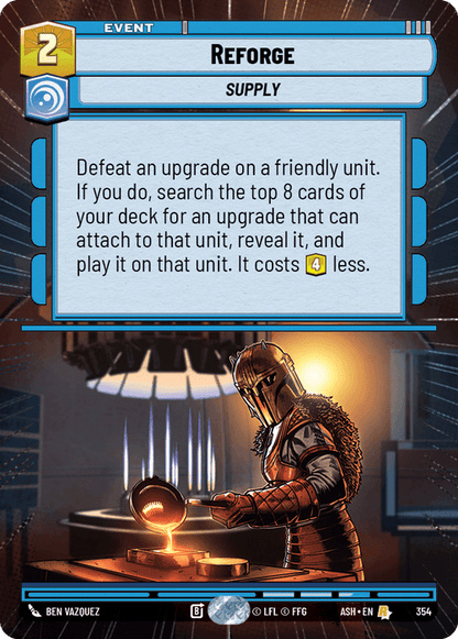 Reforge (ASH) Rare Star Wars Unlimited Fantasy Flight Games Hyperspace Non-Foil