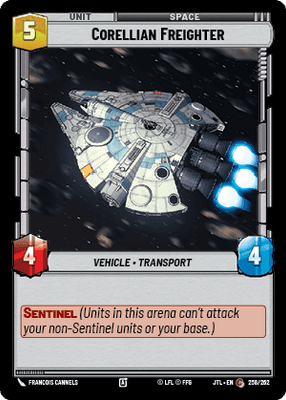 Corellian Freighter (JTL) Common Fantasy Flight Games Standard Non-Foil