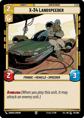 X-34 Landspeeder (JTL) Common Fantasy Flight Games Standard Non-Foil