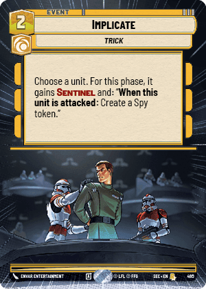 Implicate (SEC) Rare Fantasy Flight Games Hyperspace Non-Foil